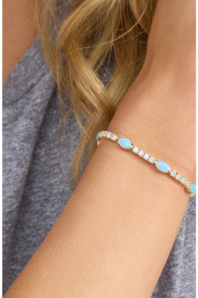 The Maven Tennis Bracelet, Alternate, color, GOLD-BLUE OPAL