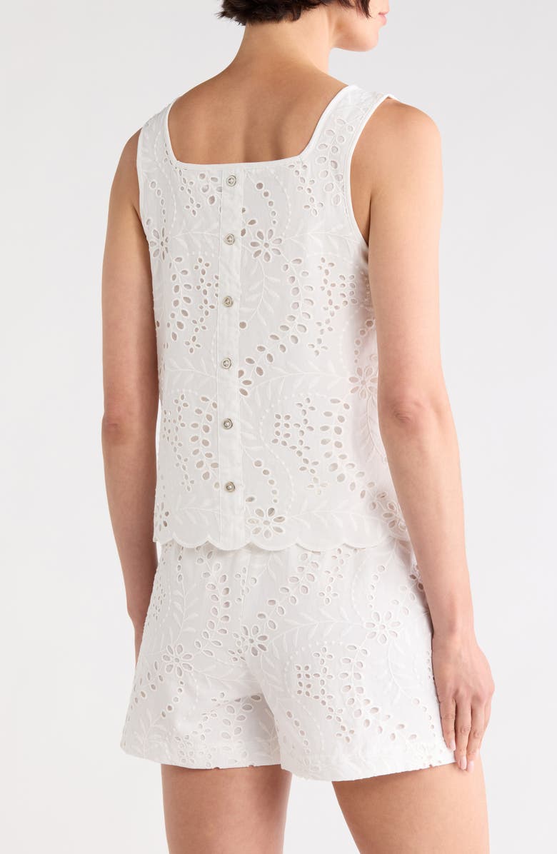 JASON WU Cotton Eyelet Tank, Alternate, color, White