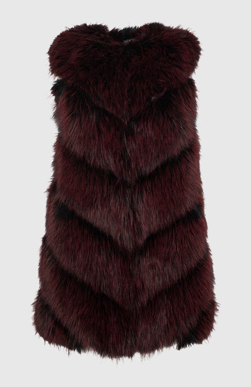 Lyla Grant Fur-free Fox (faux Fur) Vest In Red