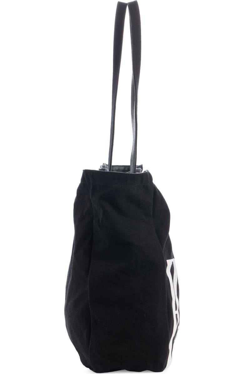 Balenciaga Large Editor East/West Canvas Tote, Alternate, color, 1090 Black/ L White