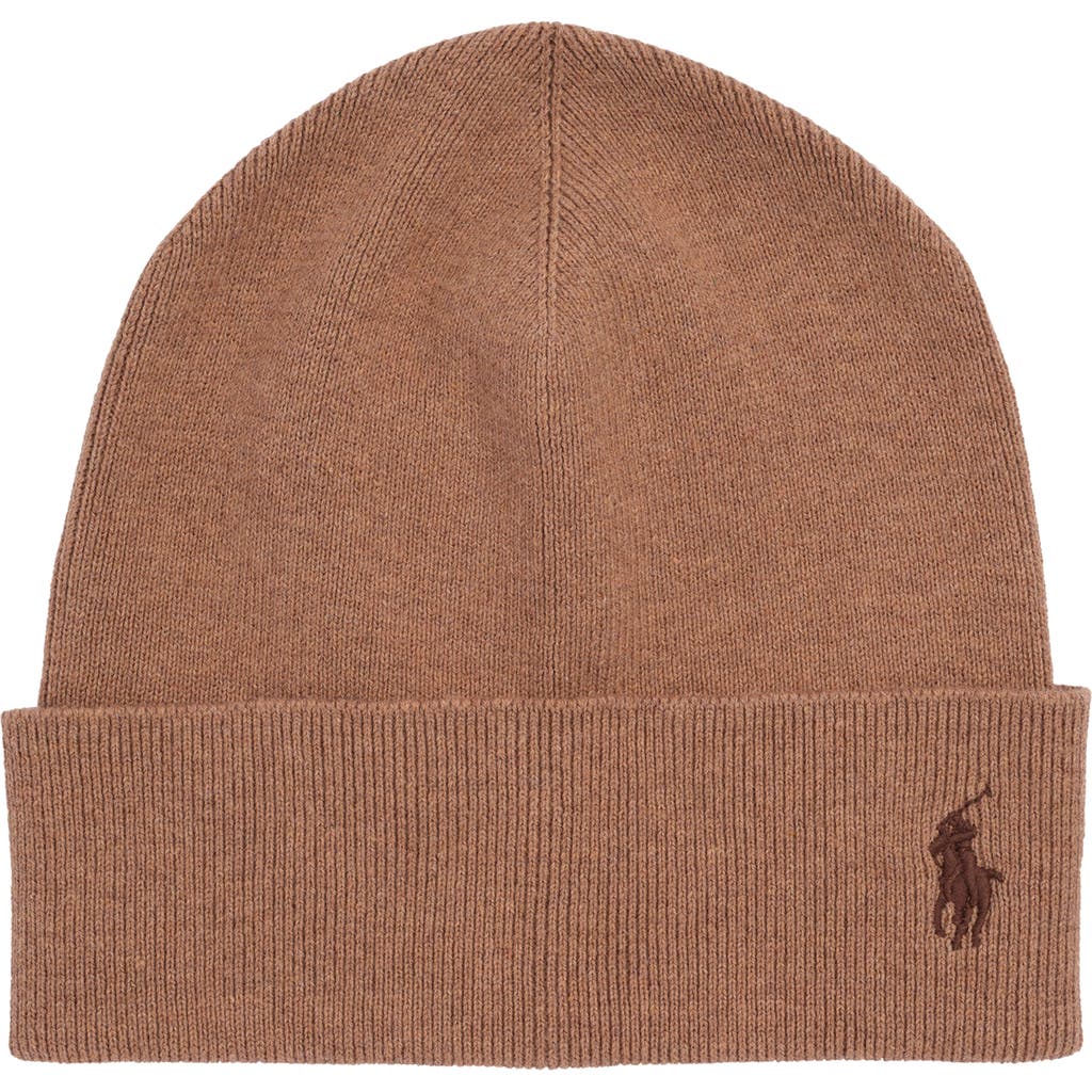 Polo Ralph Lauren Lightweight Cotton Beanie In Brown