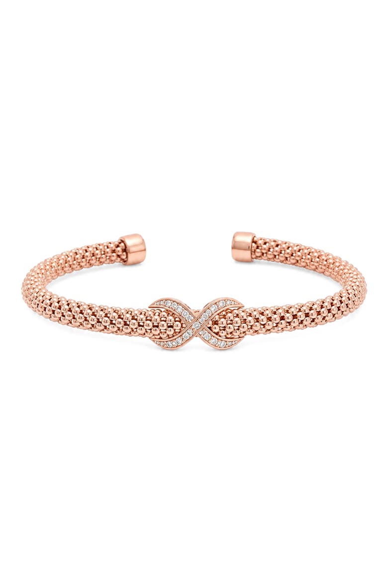 Infinity Mesh Cuff Bracelet, Main, color, ROSE