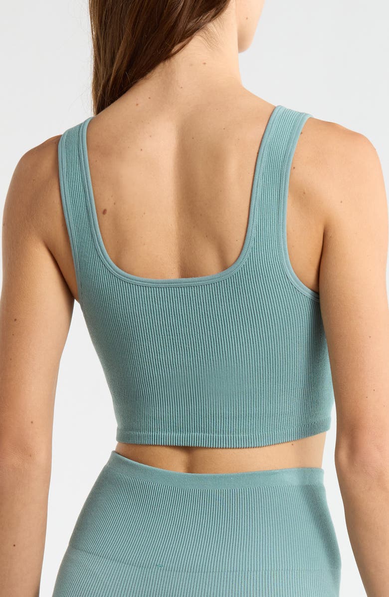 Lunya Seamless Flow Square Neck Bralette, Alternate, color, Musing Moss