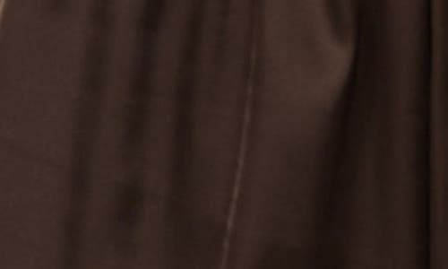 Kat The Label Madeline Espresso Lace Trim Satin Tap Shorts In Brown
