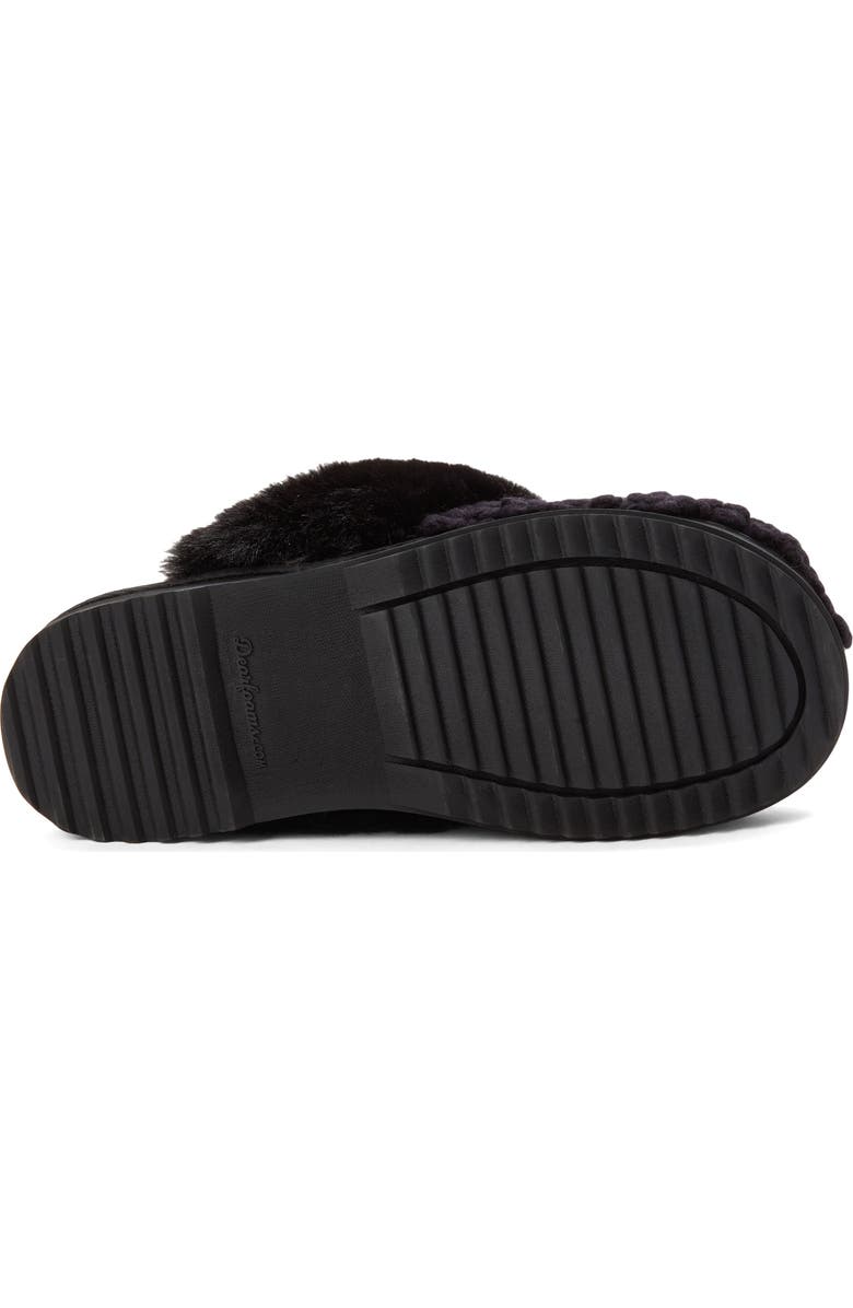 DEARFOAMS Courtney Knit Scuff Slipper, Alternate, color, Black Solid