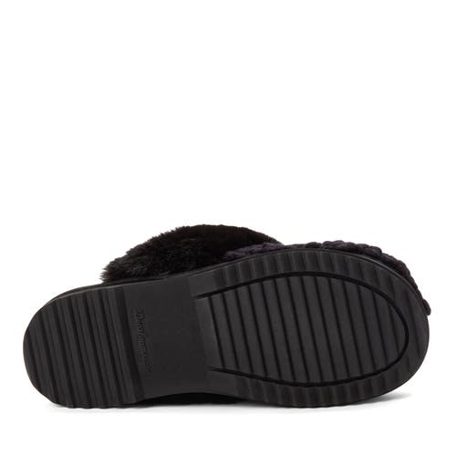 Dearfoams Courtney Knit Scuff Slipper In Black