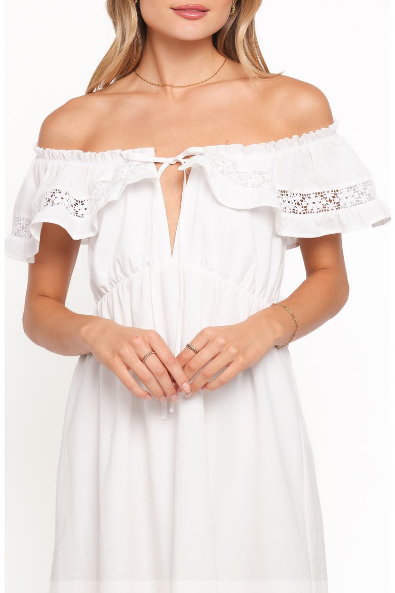 Janelle Off the Shoulder Dress, Alternate, color, WHITE