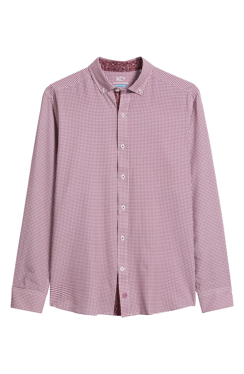 Johnston & Murphy XC+<sup>™</sup> Performance Game Day Print Button-Up Shirt, Main, color, 