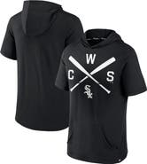 FANATICS Men's Fanatics Branded Black Chicago White Sox Iconic Rebel Short Sleeve Pullover Hoodie