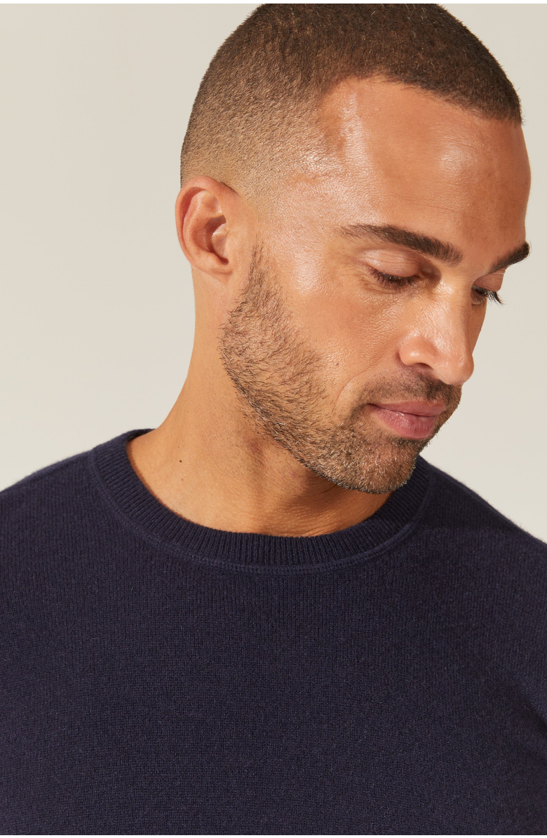 Italic Mateo Cashmere Crewneck Sweater, Alternate, color, Black