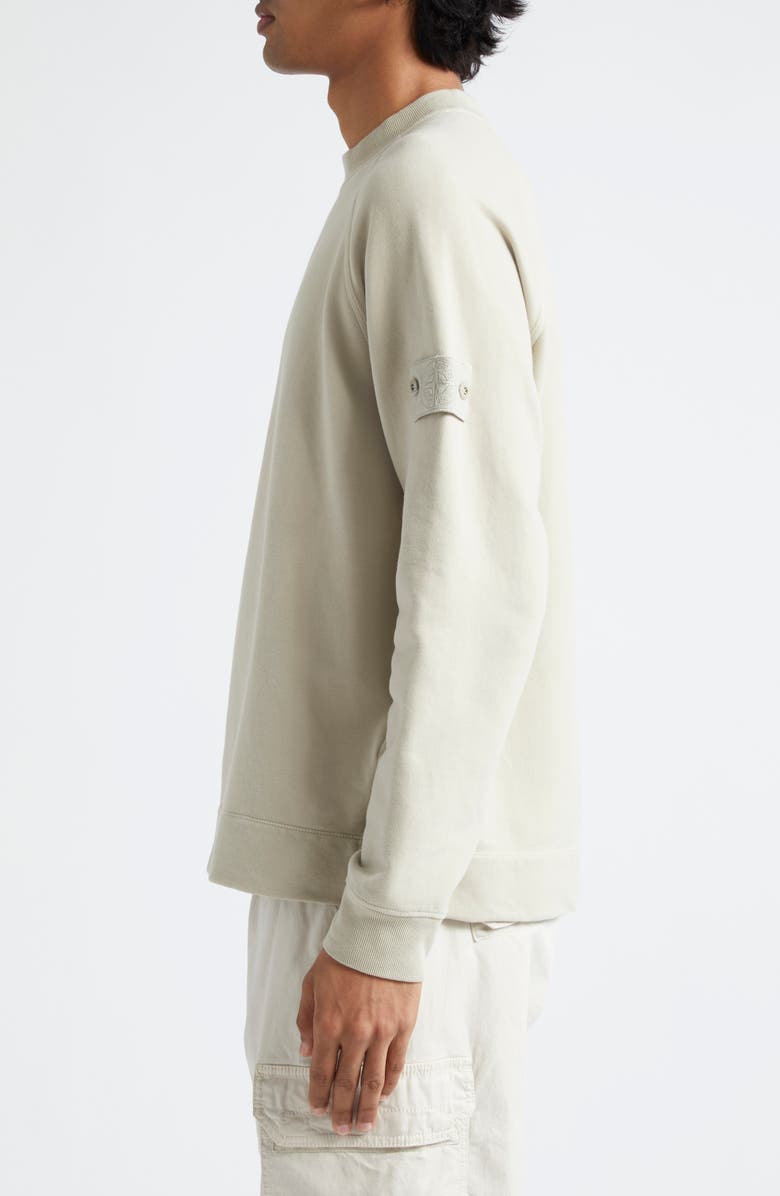 Stone Island Compass Logo Fleece Sweatshirt, Alternate, color, 