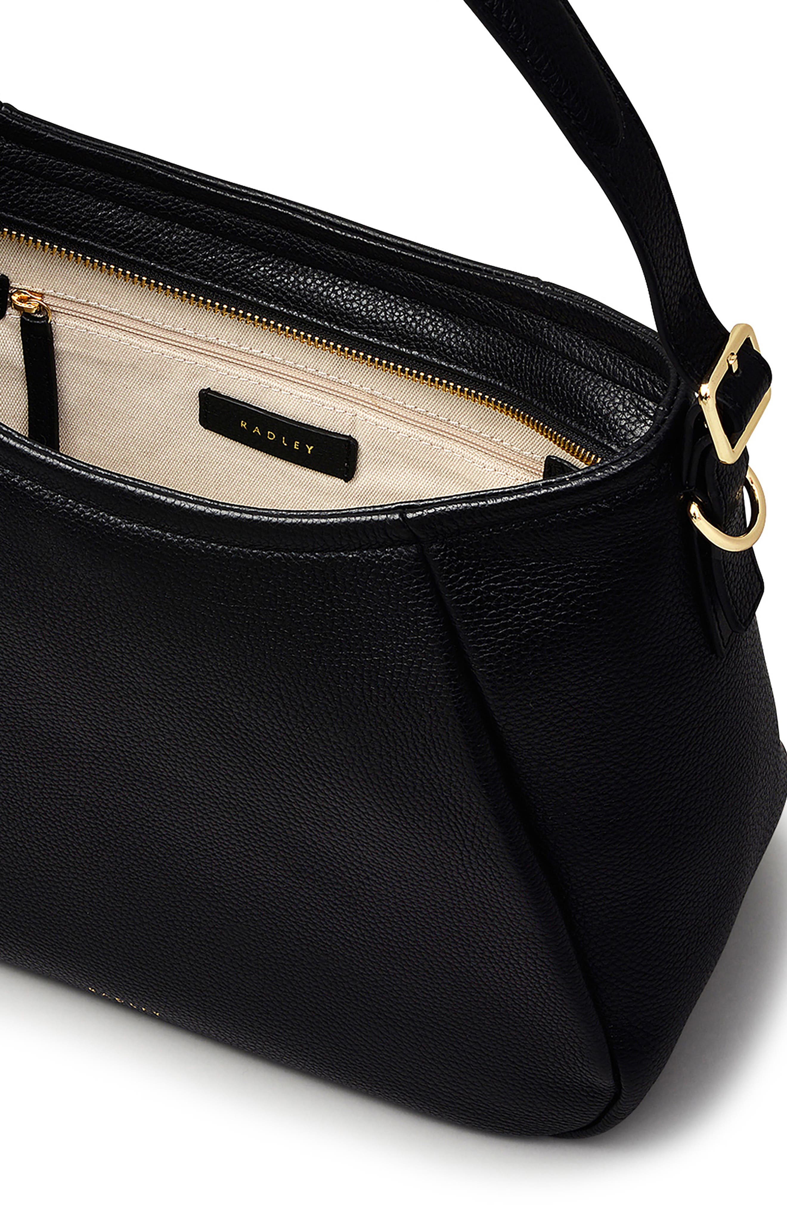 Radley Eastney Street Medium Zip Top Leather Satchel, Alternate, color, Black