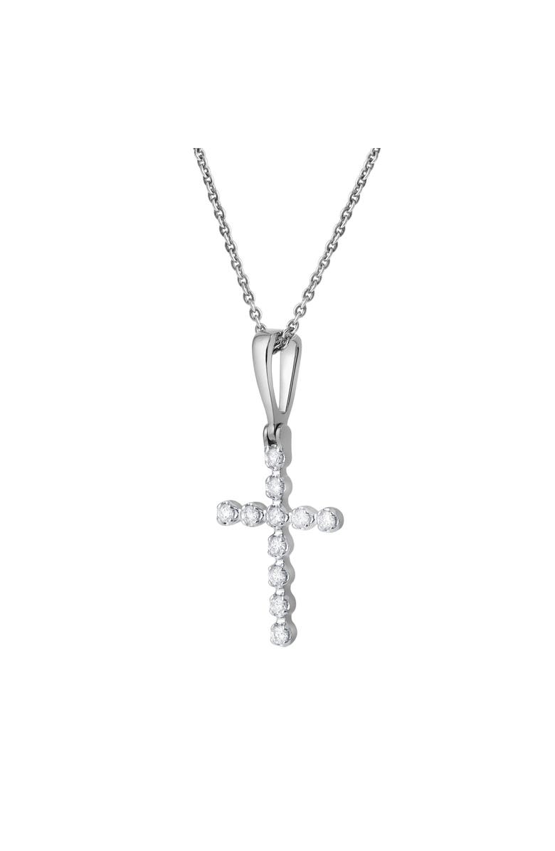 LuvMyJewelry Auralisse Cross 14K Gold Diamond Pendant - 0.3 Ct, Alternate, color, 14K White Gold