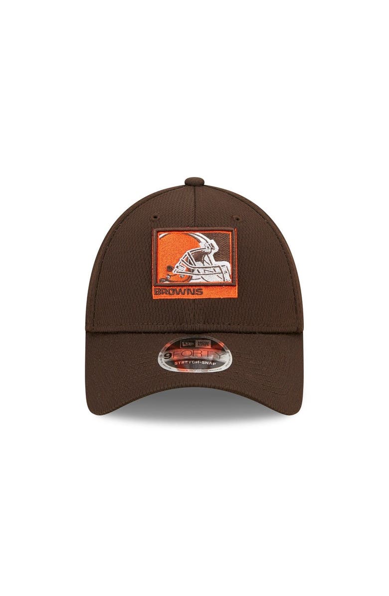 New Era Men's New Era Brown Cleveland Browns Framed AF 9FORTY Snapback Hat, Alternate, color, Brown