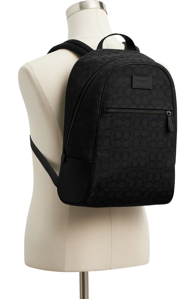 COACH Theo Logo Jacquard Backpack, Alternate, color,