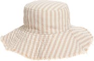 Treasure & Bond Frayed Edge Stripe Bucket Hat