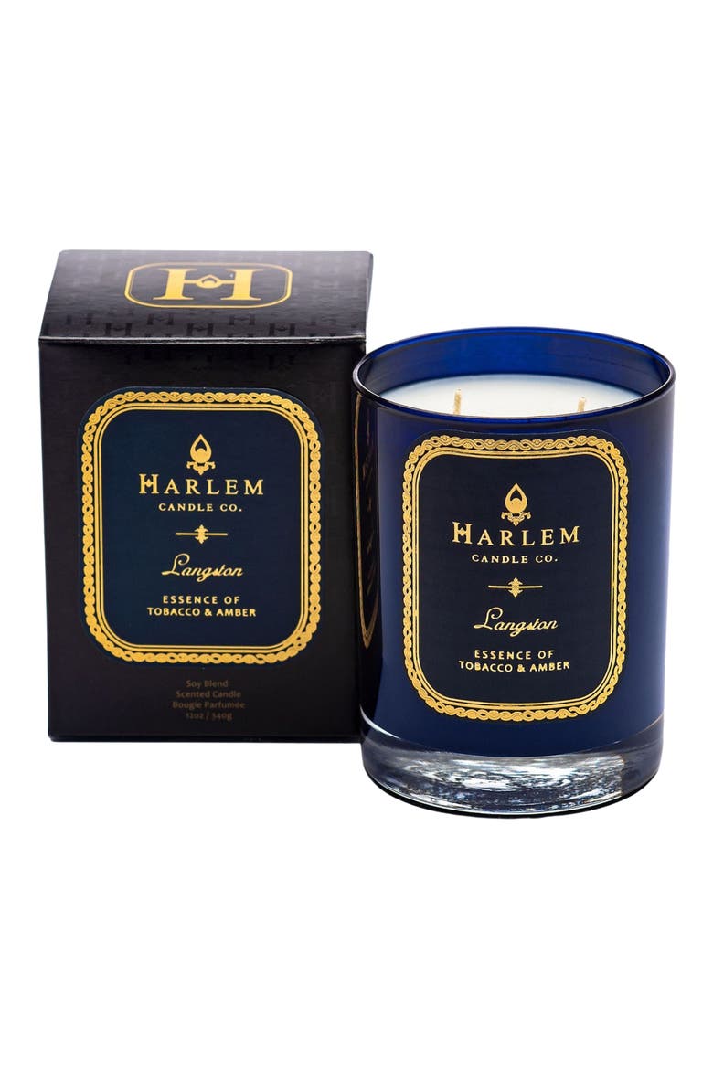 Renaissance Langston Luxury Candle, Alternate, color, BLUE