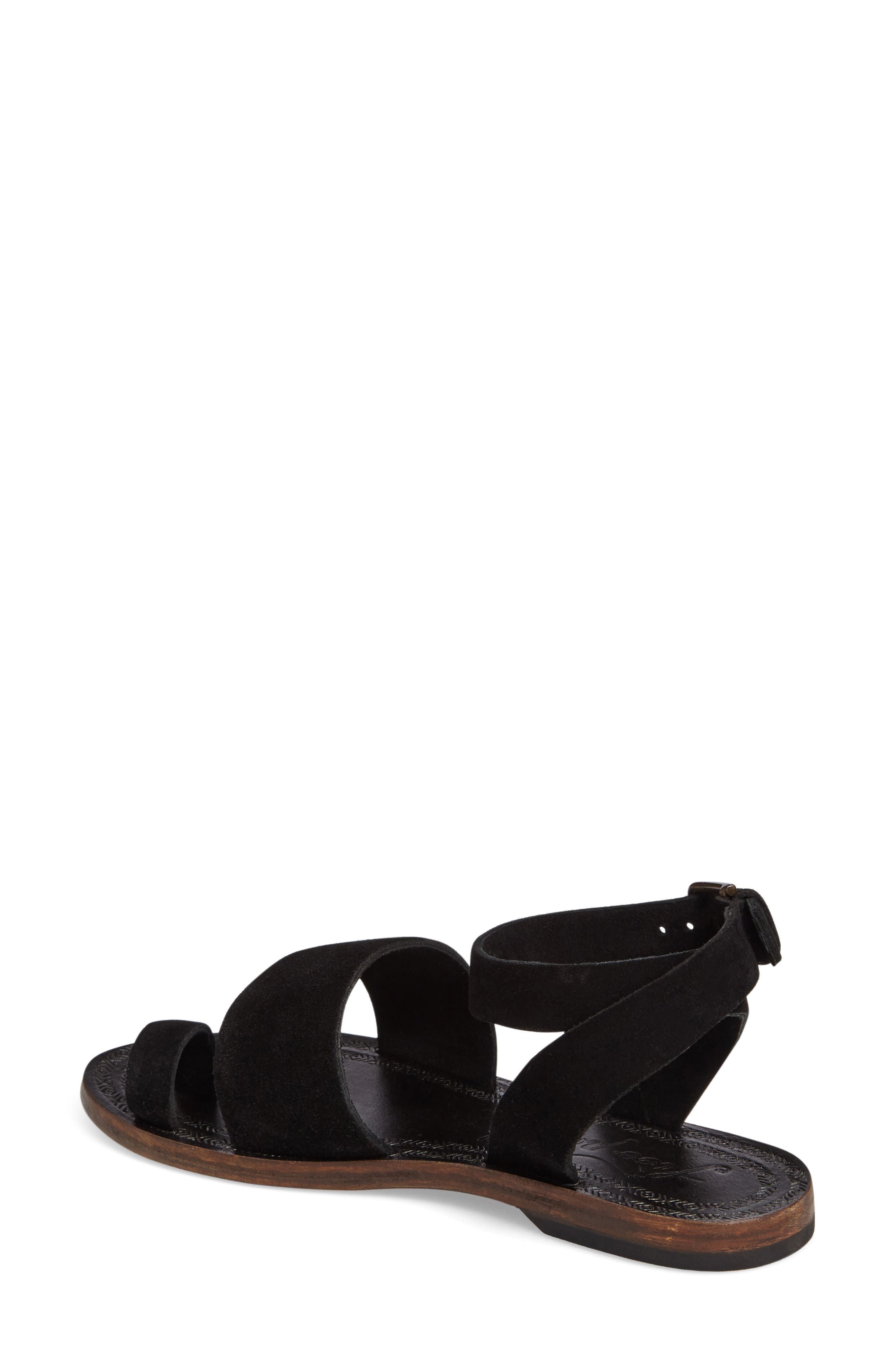 Torrence Ankle Wrap Sandal, Alternate, color, BLACK SUEDE