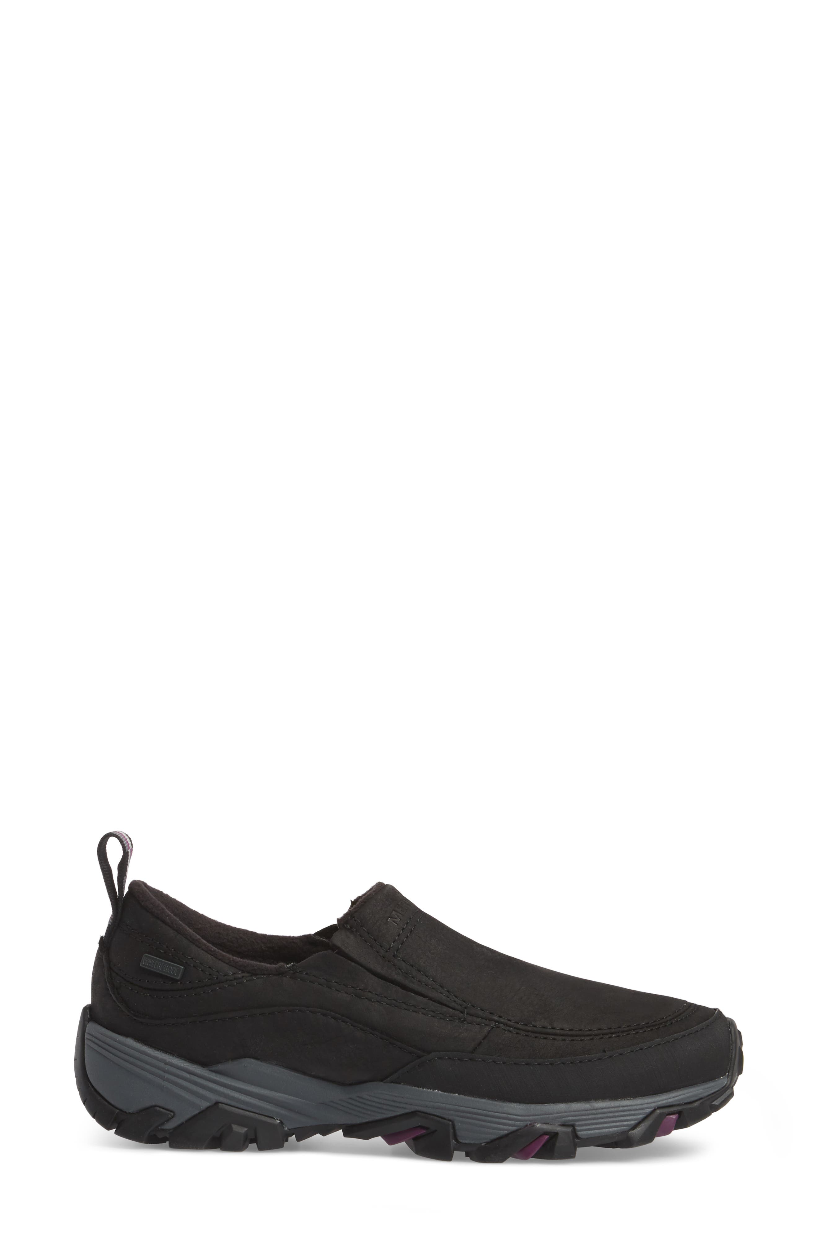 Coldpack Ice Waterproof Slip-On Sneaker, Alternate, color, BLACK LEATHER