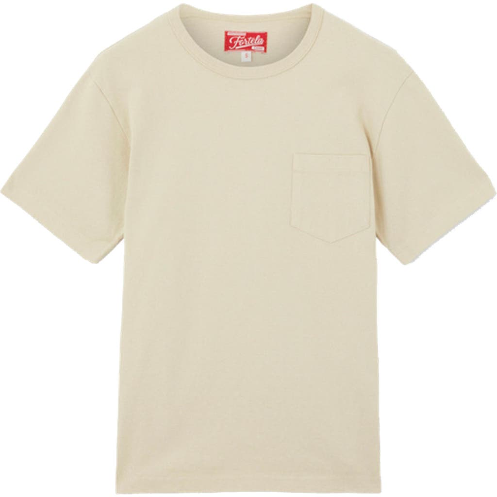 Fortela Tubejp Cotton Chest Pocket T-shirt In Neutral