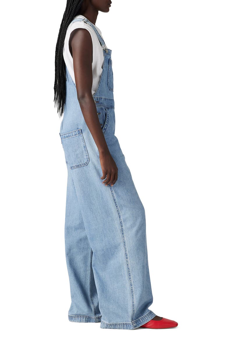 Baggy Denim Overalls, Alternate, color, INVESTED INDIGO OVERALL