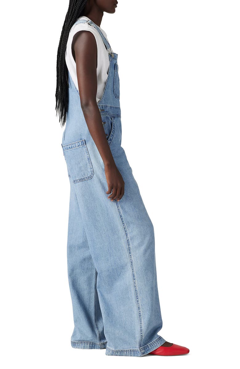 Levi's<sup>®</sup> Baggy Denim Overalls, Alternate, color, Invested Indigo Overall