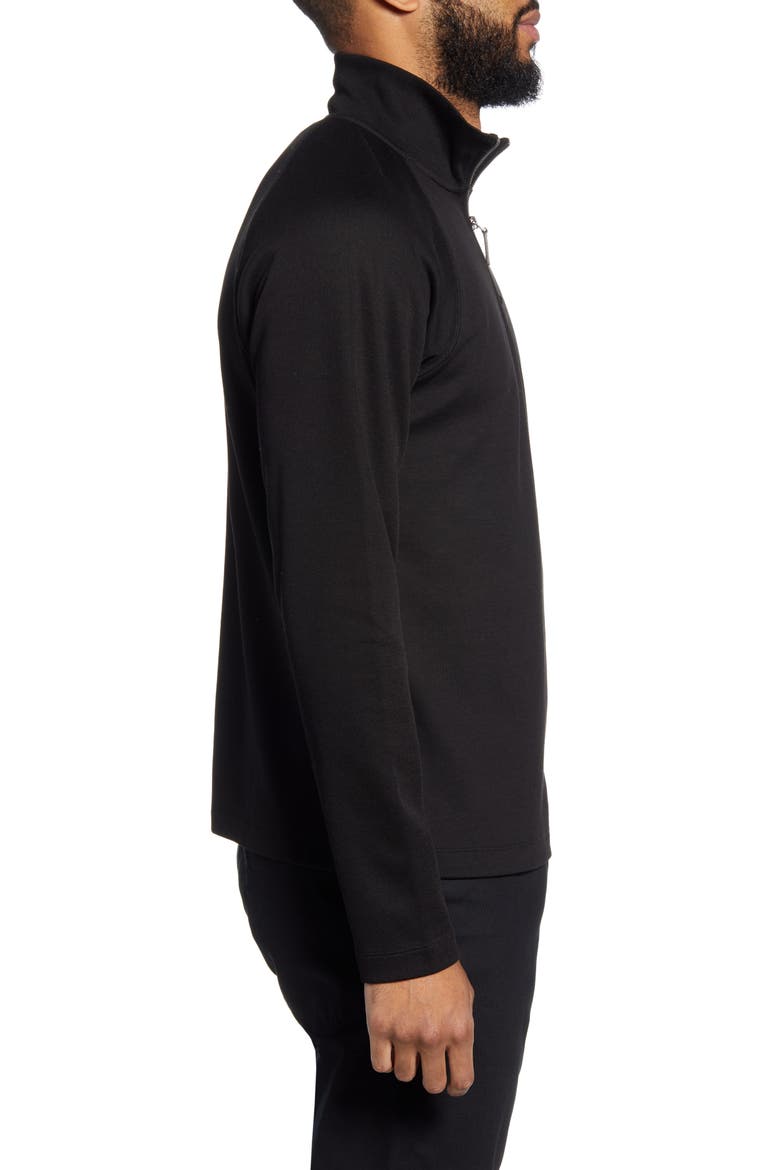 Quarter Zip Pullover, Alternate, color, BLACK
