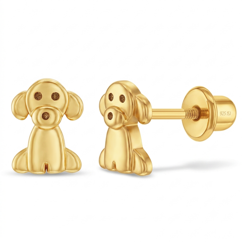 Puppy Dog Plated Earrings