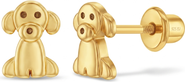 In Season Jewelry Puppy Dog Plated Earrings