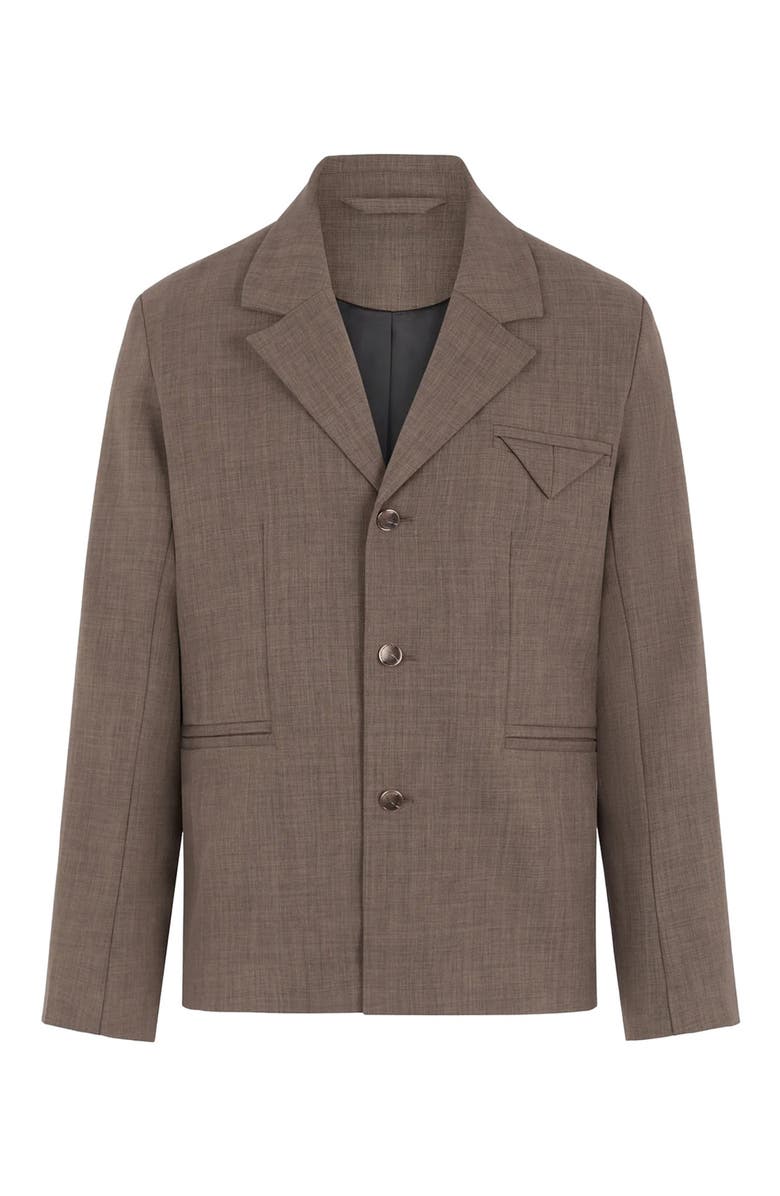 Manière De Voir Bastien Single Breasted Hatched Tailored Suit Jacket, Alternate, color,