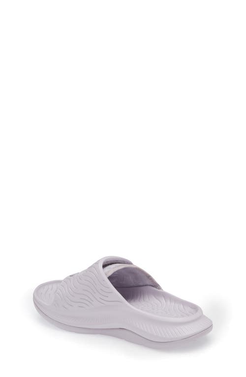 Hoka Gender Inclusive Ora Luxe Slide Sandal In Lilac Marble/elderberry