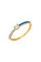 selected 14K Yellow Gold/ Blue
