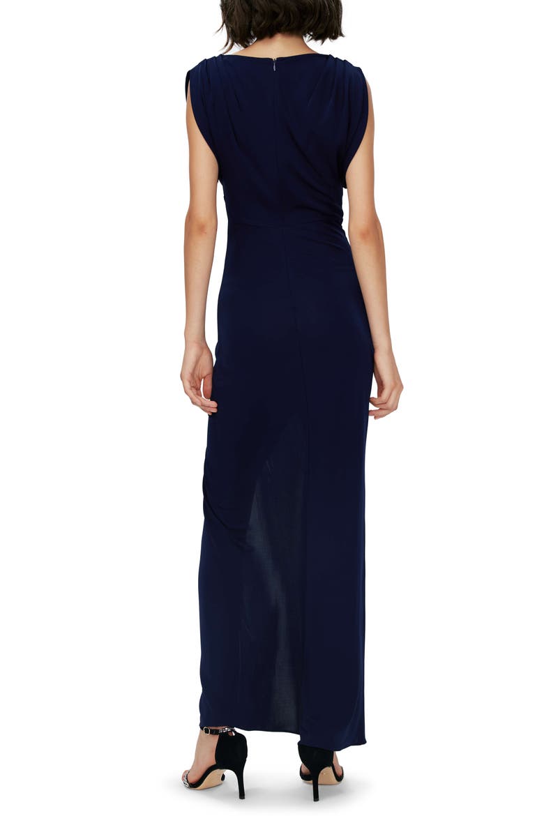 Gertrude Ruched Maxi Dress, Alternate, color, NAVY