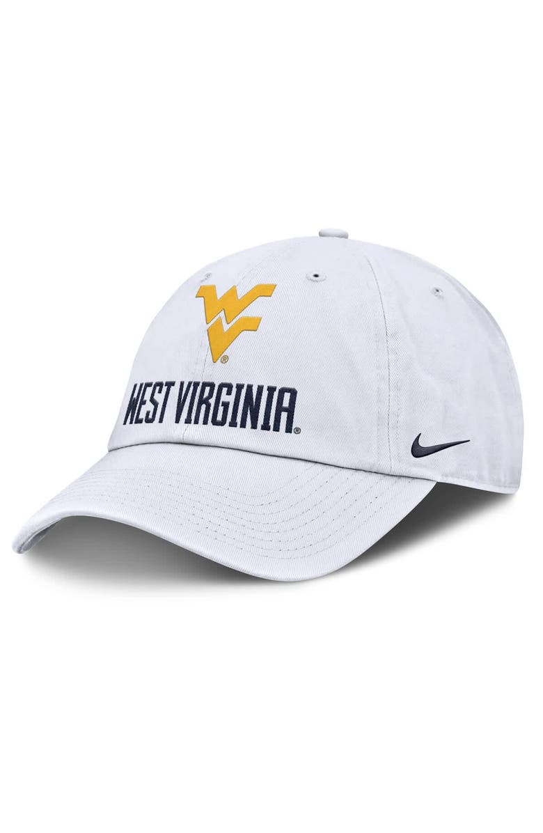 Nike Men's Nike White West Virginia Mountaineers 2025 Sideline Club Adjustable Hat, Main, color, 