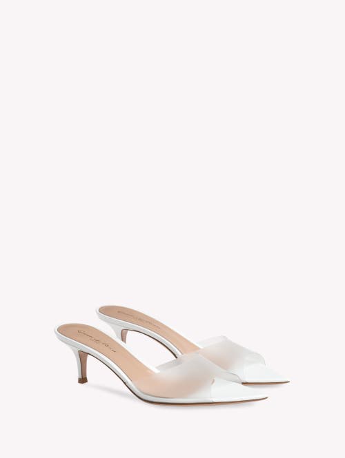 Gianvito Rossi 55mm Elle Mules In White