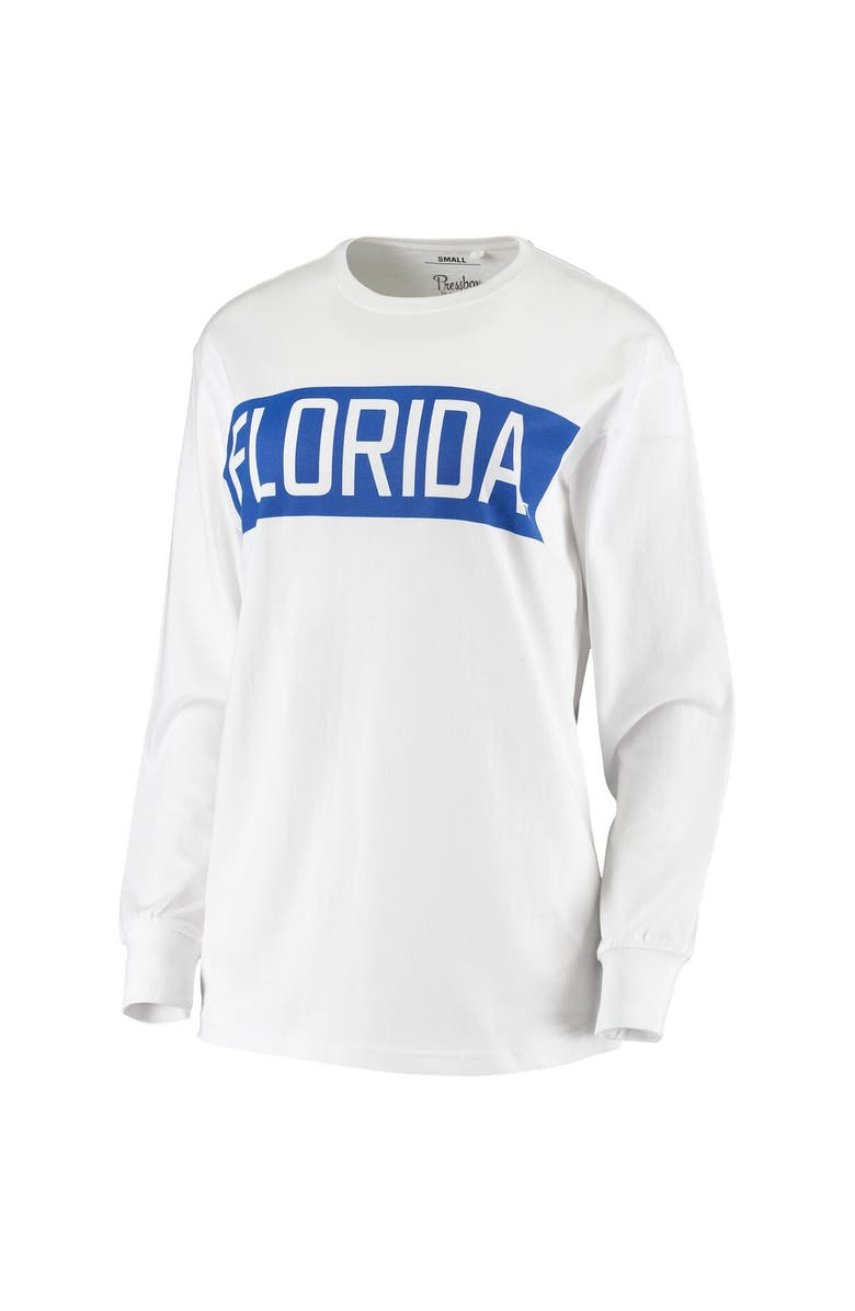 PRESSBOX Women's Pressbox White Florida Gators Big Block Whiteout Long Sleeve T-Shirt, Alternate, color, White