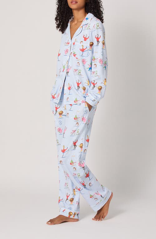 Bedhead Pajamas Print Jersey Pajamas In Blue