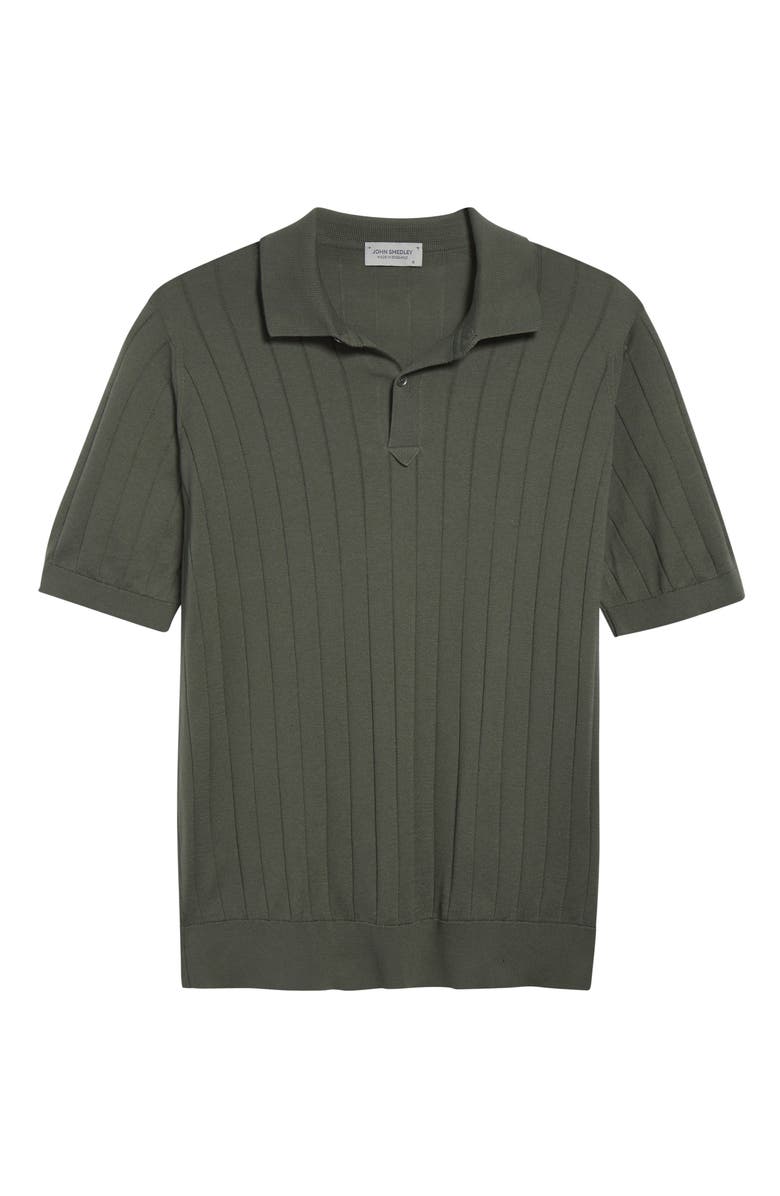 John Smedley Leeshaw Cotton Rib Polo, Alternate, color, Palm