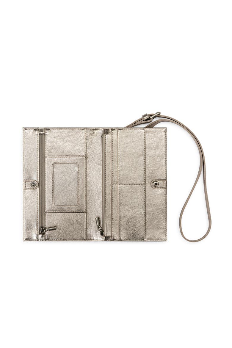 Los Feliz Leather Phone Wallet, Alternate, color, Pyrite