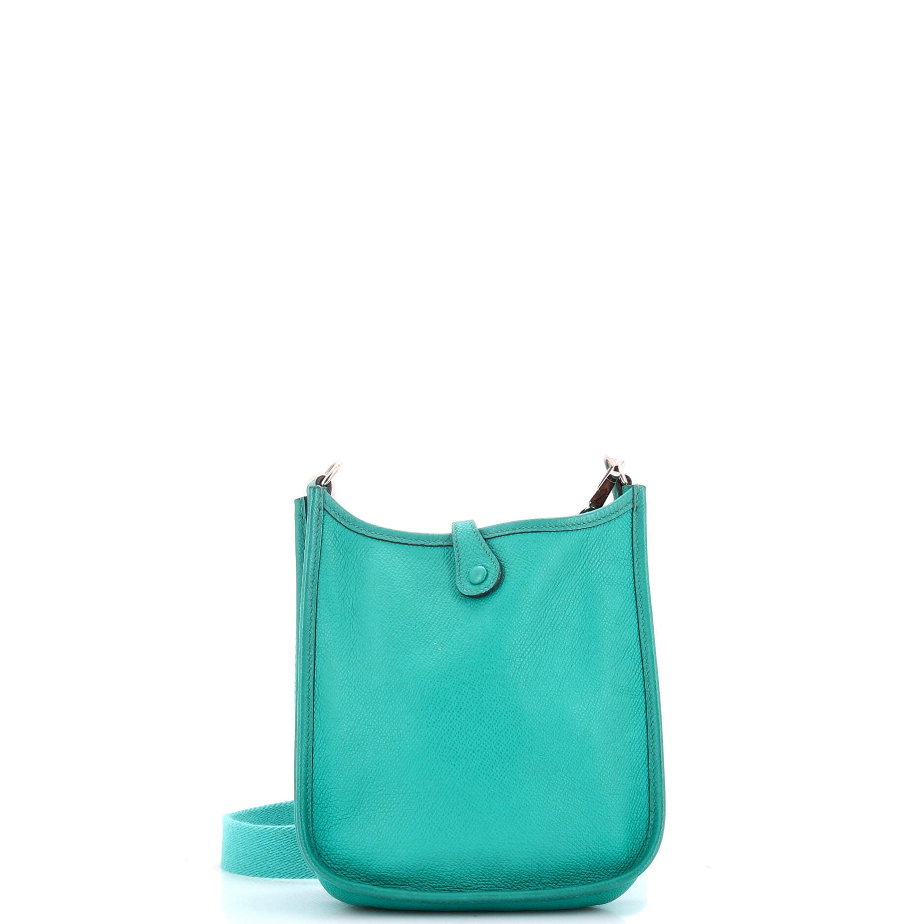 Pre-Owned Hermes Evelyne Bag Gen III Epsom TPM, Alternate, color, Bleu Paon