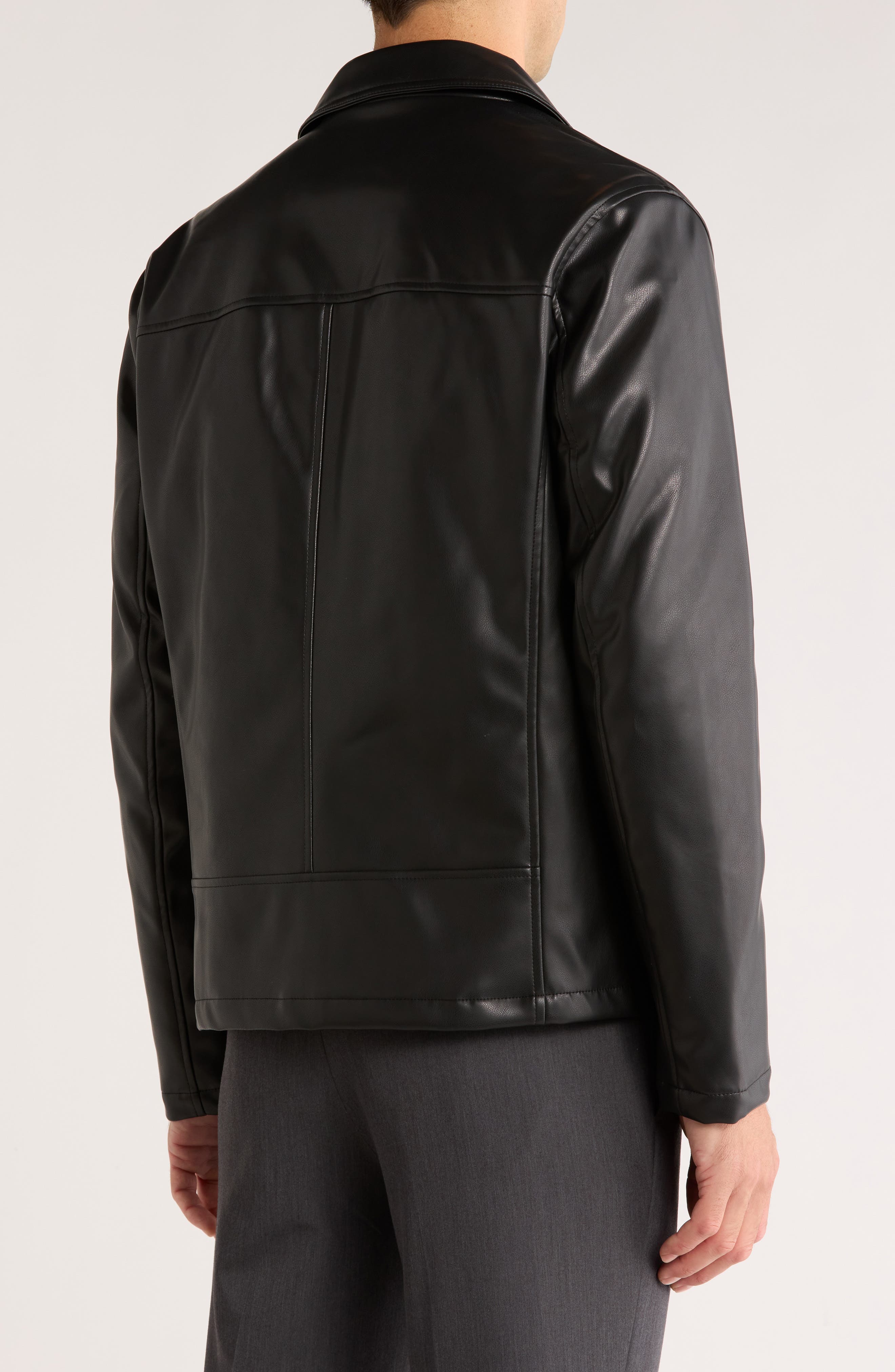 Cole Haan Signature Cole Haan Collared Open Bottom Faux Leather