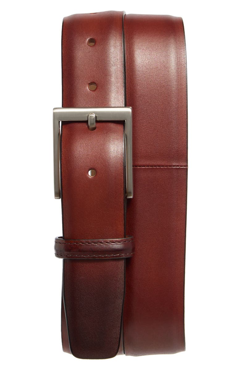 Magnanni Calfskin Leather Belt, Main, color, 