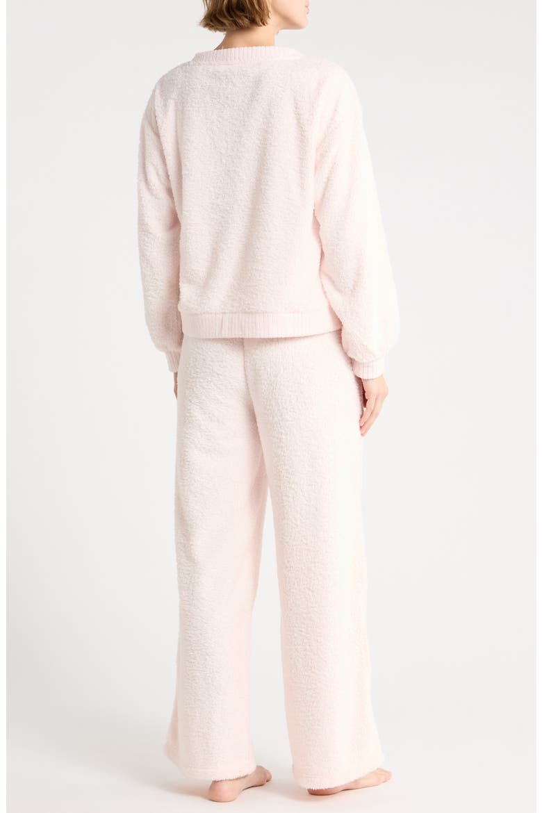 Lounge Day Bouclé Pajamas, Alternate, color, BALLET PINK