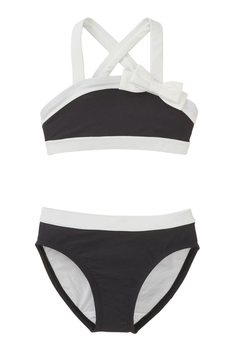 Girls' Bikini Swim Set, Kids, Main, color, Black