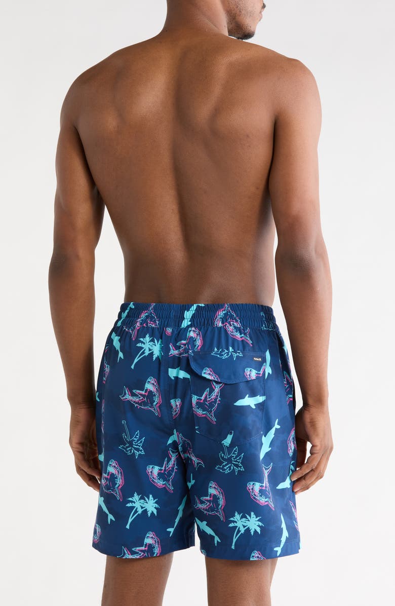 Hurley Shark Wave Volley Swim Shorts, Alternate, color, Abyss