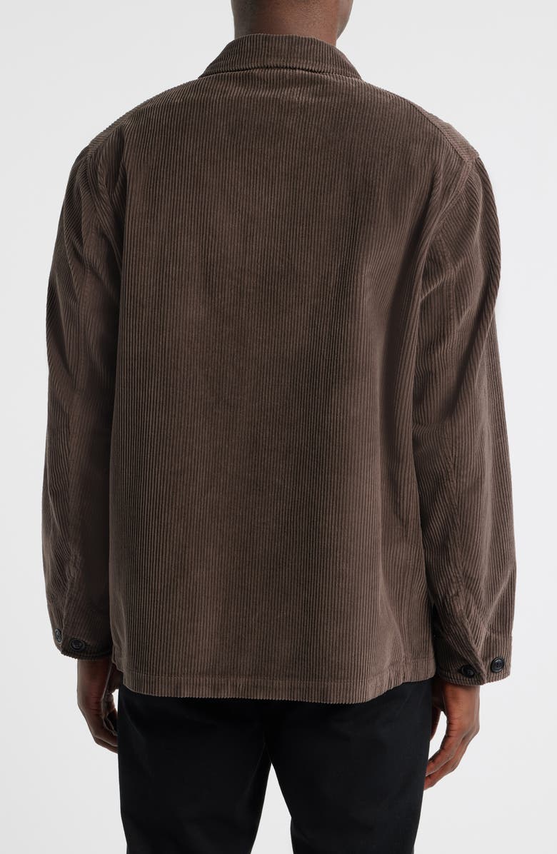 MERZ B SCHWANEN Organic Cotton Corduroy Workwear Jacket, Alternate, color, Chocolate