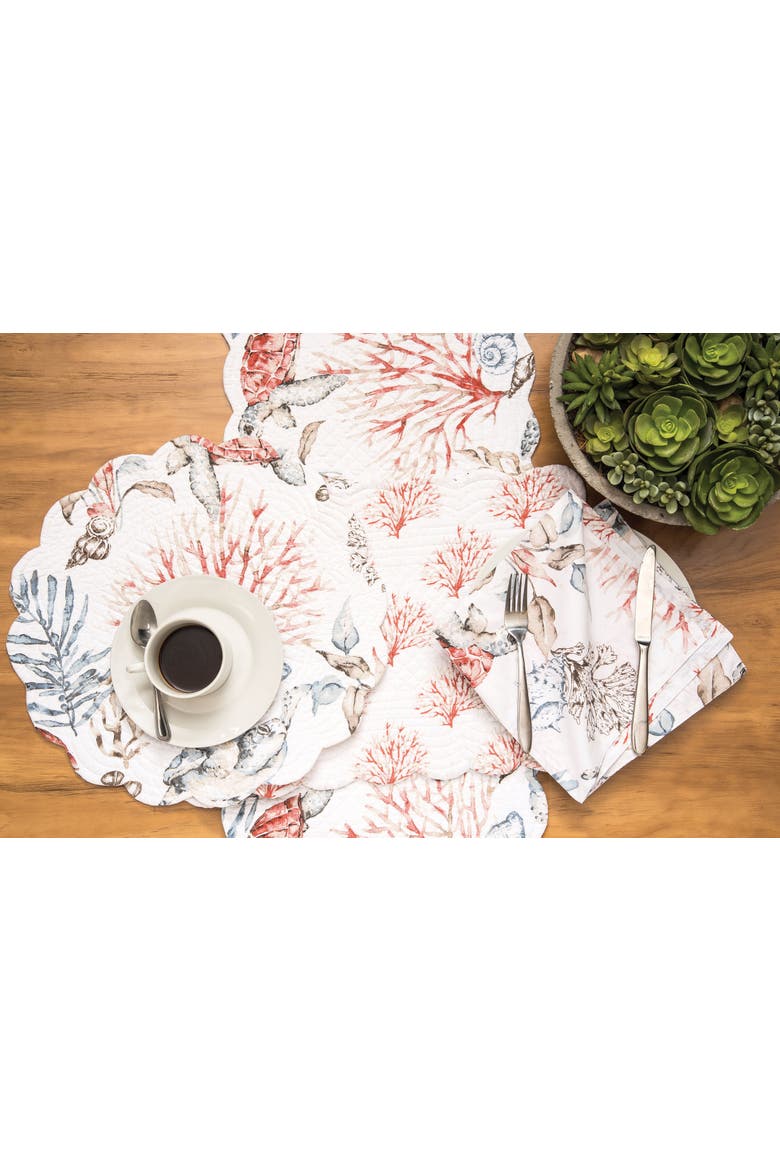 Tranquil Tides Napkin Set of 6, Alternate, color, White