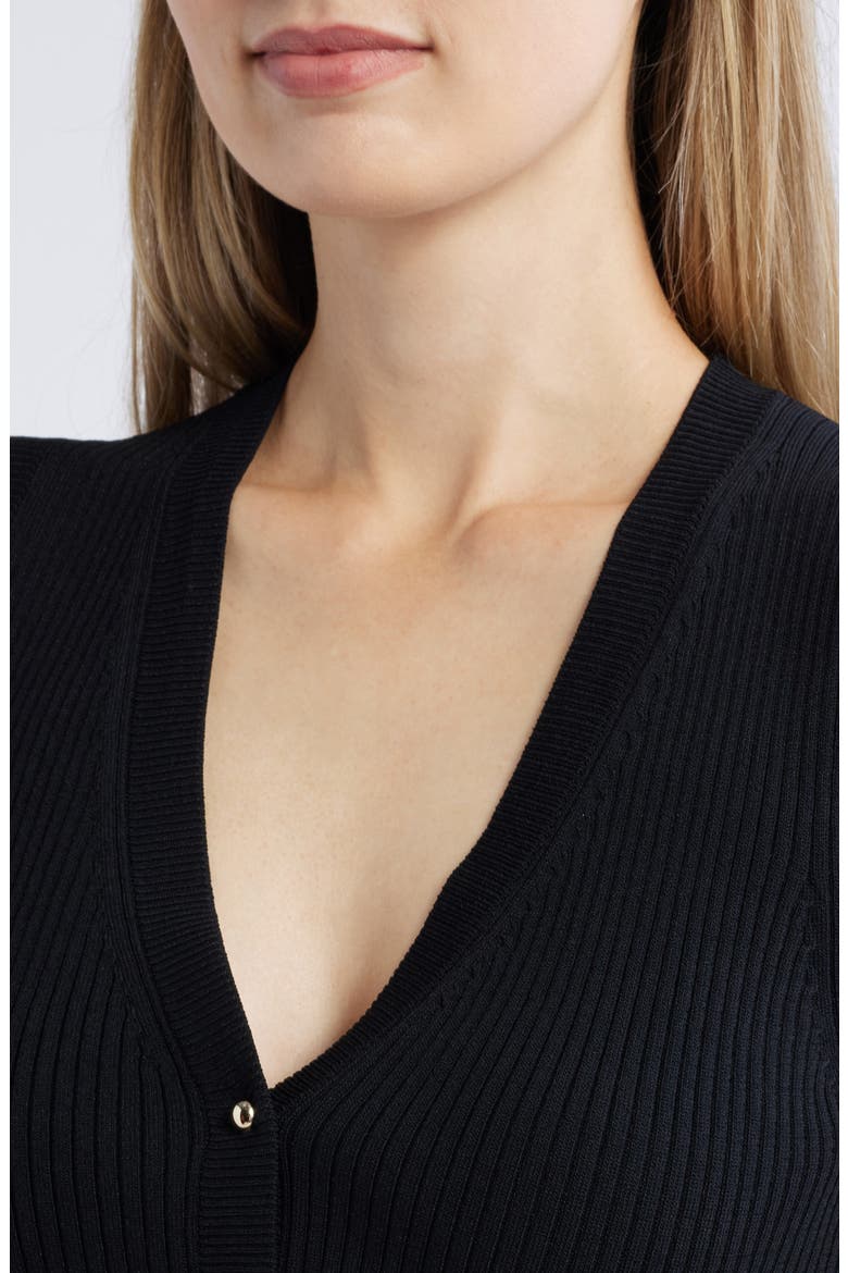 Fitted Direction Rib Sweater Vest, Alternate, color, ANNE BLACK