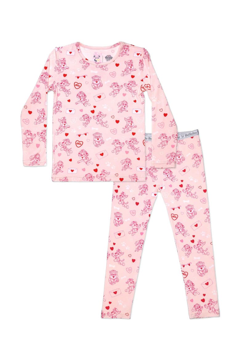 Kids' PAW Valentine Pink Set of 2 Piece Pajamas, Main, color, PAW Valentine Pink