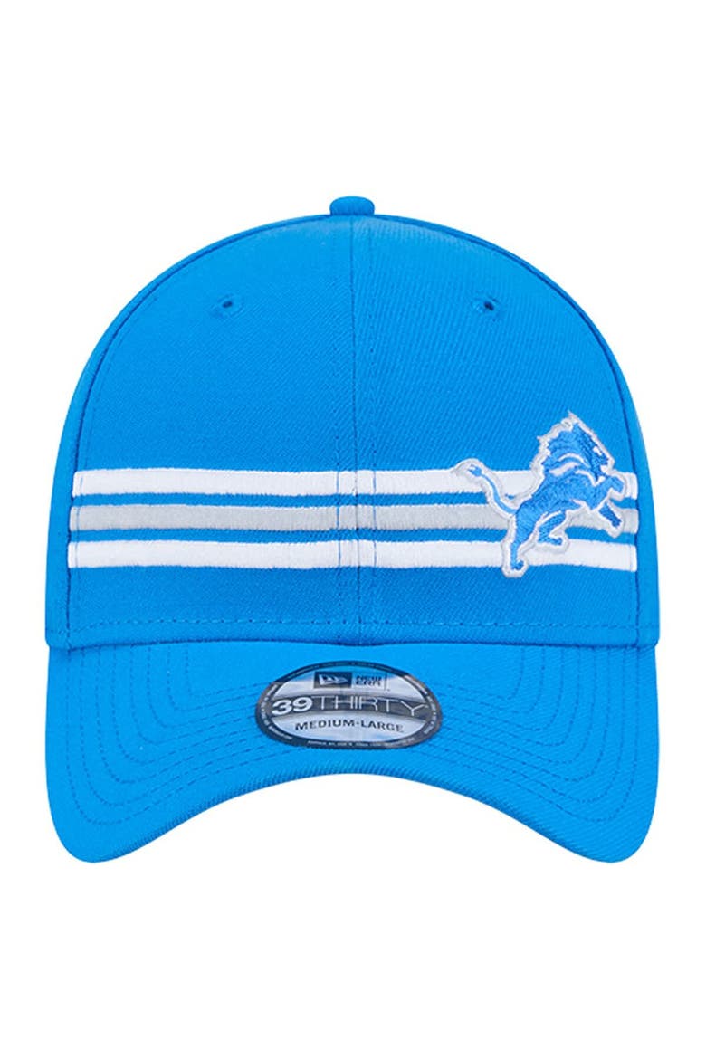 Men's New Era Blue Detroit Lions Stripes 39THIRTY Flex Hat, Alternate, color, Blue